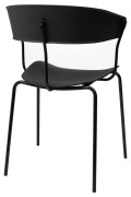 Krzesło JETT czarne - polipropylen, metal - King Home